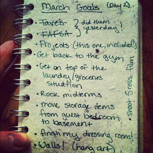 #30lists #day2 march goals