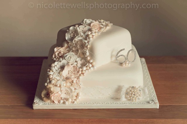 Photos taken on a quick shoot of 60th Wedding Anniversary Vintage Style Cake