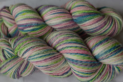 "Lydia" on Aran BFL and Licorice Twist ( ...a time to dye)