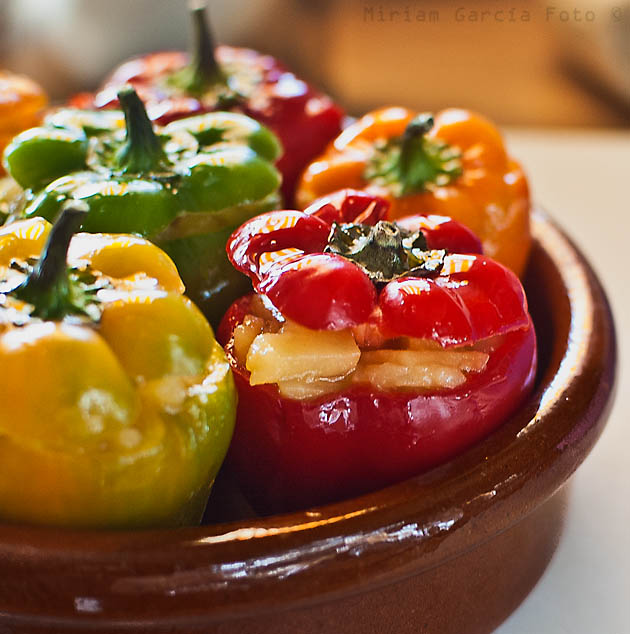 Stuffed mini peppers with tortilla