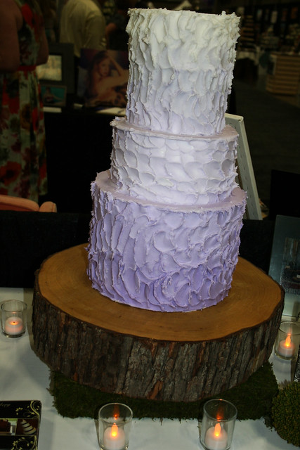 Buttercream Rustic Wedding cake Bridal Expo display cake in June 2011