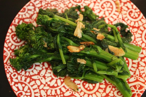 Garlic and Bacon Fat Sauteed Broccoli Rabe