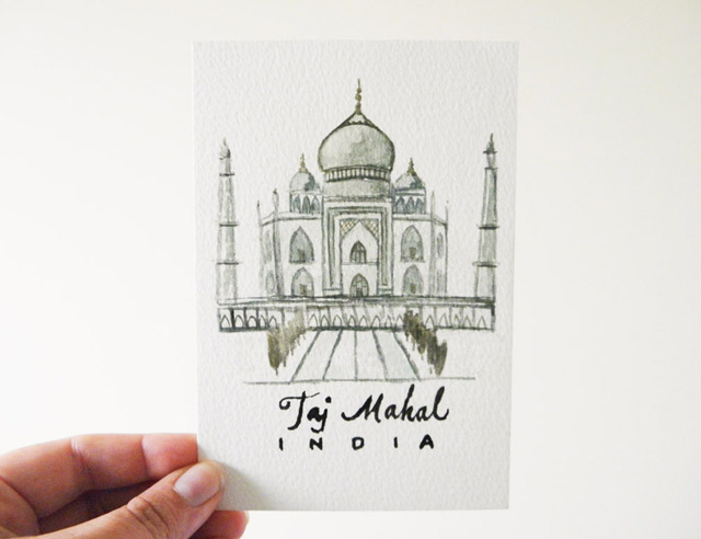 Postcard: Taj Mahal, India