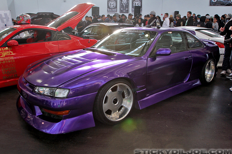 Purple Kouki S14 with aggressive aero 