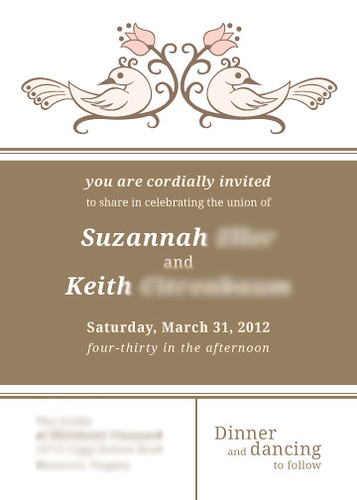 Our Wedding Invitations by Suzannah Ashley on Flickr