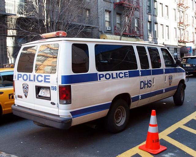 DHS Department of Homeless Services Police Van, Midtown West, New York
