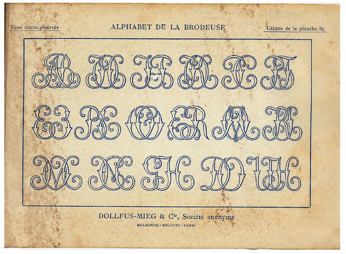 019-Calco de una de las laminas-Alphabet de la Brodeuse1932- Thérèse de Dillmont