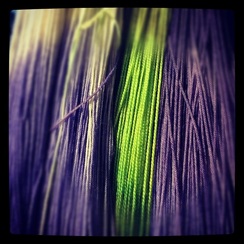 I'm having s bit of a love affair w purple and green #knit #yarn #handdyed #color