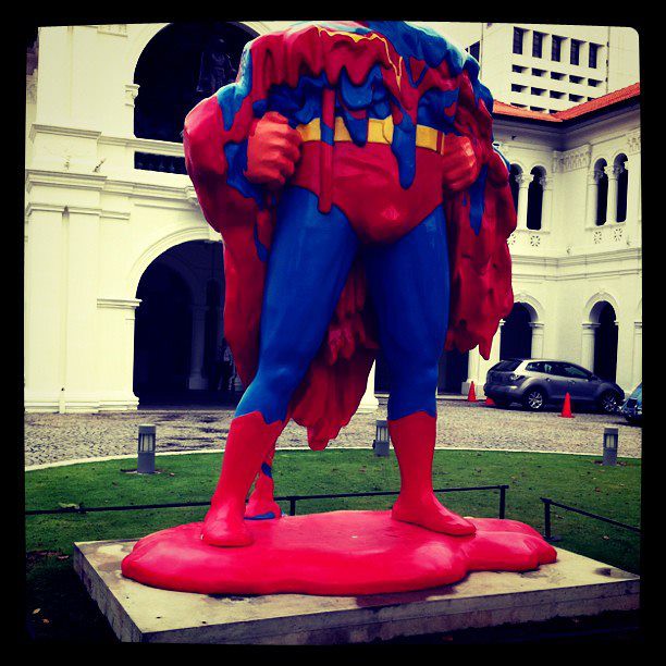 18 Jan - The weather in Singapore is so hot even Superman melts