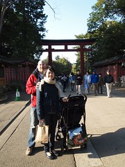 Lisa, David, and Alan at Hikawa Shrine