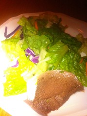 Beef Tongue and Salad at Alphy's Basque Chateau in Shell Beach
