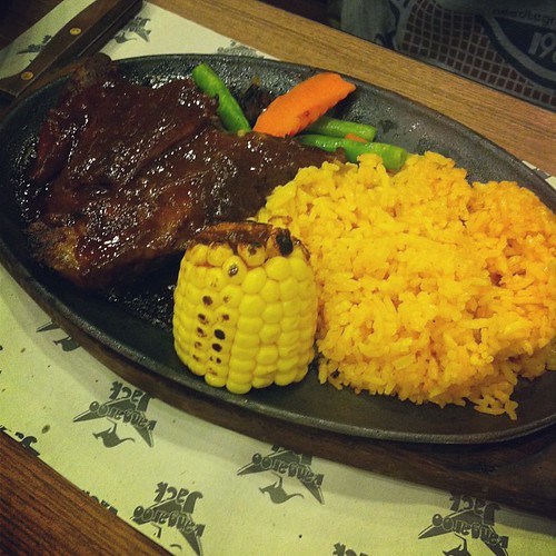 Baby back ribs in spicy sauce for Daddy..  #foodspotting