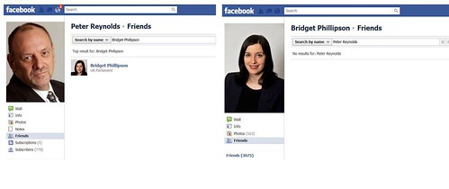 Bridget Phillipson removes Peter Reynolds from her Facebook friends
