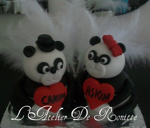 Aşık Pandalar sevgililer günü mini pastaları by l'atelier de ronitte