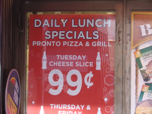 99 cent slice special sign
