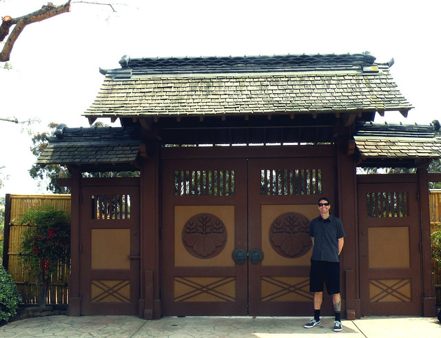 Mike Infront of the Japanese Garden Ceremonial Gates