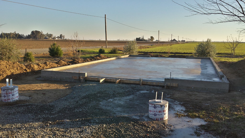 New Barn Foundation Completed In Davis
