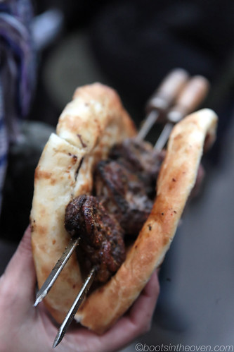 Grilled Lamb Kidney with Nang (flatbread)
