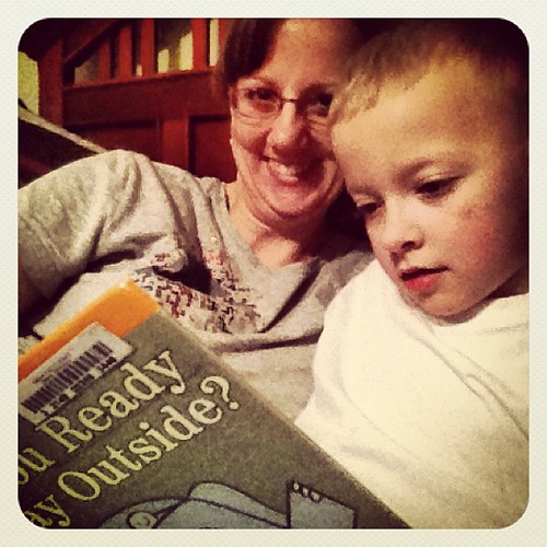 Photo A Day: Day 26: Night. Bedtime reading with Zach.