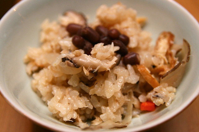 Tokachi Azuki Sekihan - steamed rice with Tokachi red beans and shredded Hokke fish meat