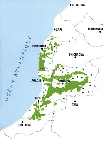 carte geographique d'Arganier