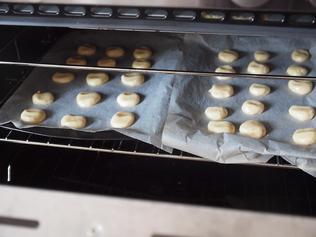 in the oven