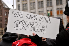 Solidarity to Greece - Amsterdam demonstration
