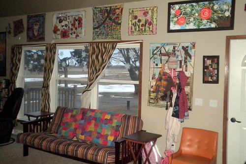 I hung a 'few' of my quilts up...