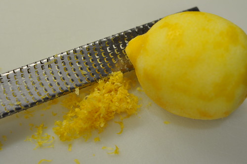 grated lemon zest
