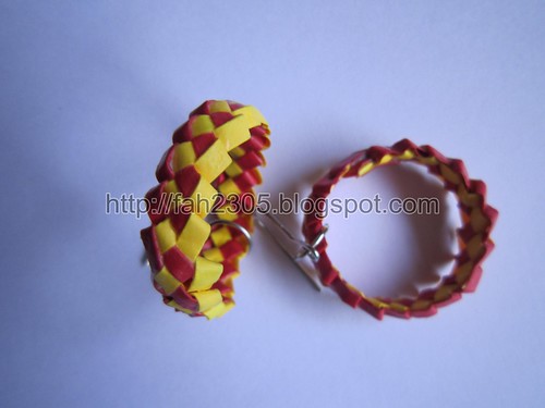 Handmade Jewelry - Paper Knot Hoops 1 by fah2305