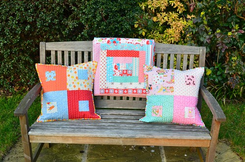 Josephine's Quilt with the sibling cushions