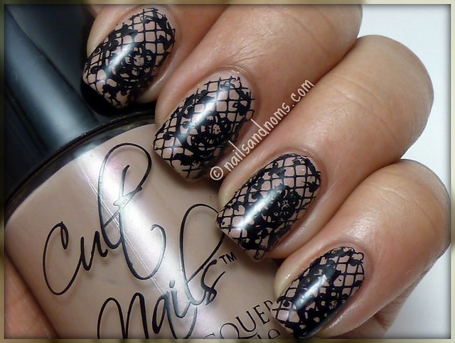 Guest Post for Fashion Polish - Stamped Lace Manicure