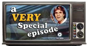 An old tv set proclaims the phrase "a very special episode"