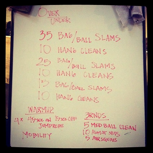 As if all the air squats yesterday weren't enough... squat cleans this morning. #wod #crossfit