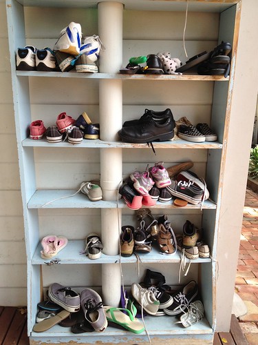 Decluttering - Shoes before