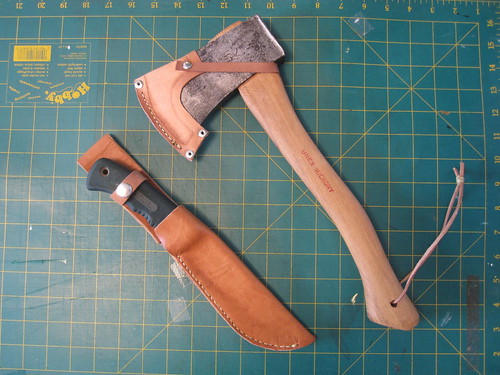 Hunting knife and hatchet