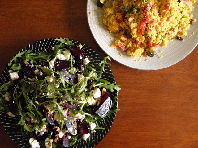 Cous cous and salad