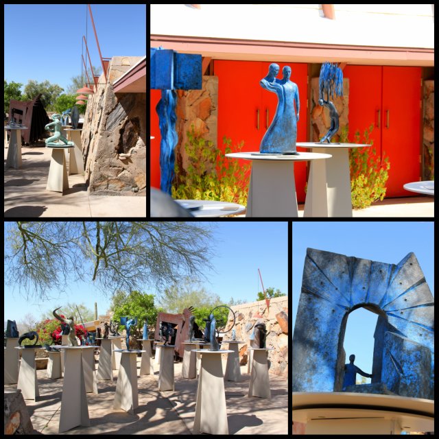 sculpture garden collage