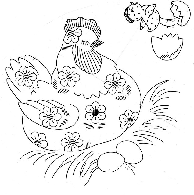 daisy chicken pattern 