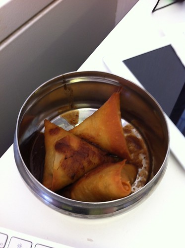 Lentil Samosa - My lunch from Tiffinday