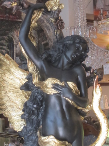 Black and Gold Angelic Figure