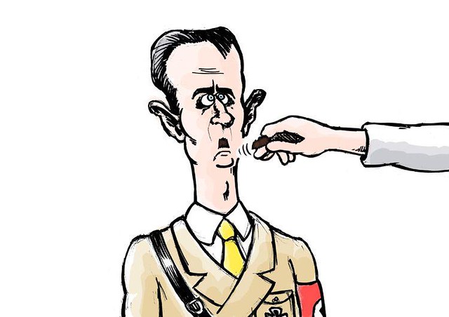 Depictions of Syria's Assad nazi