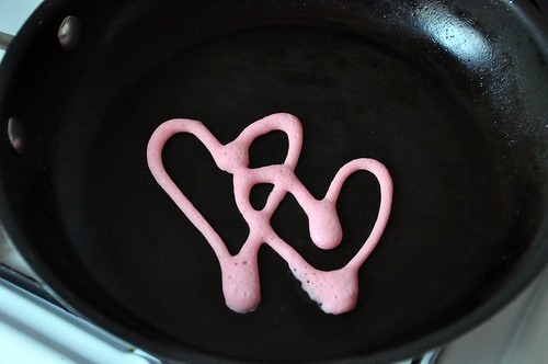 Heart Shaped pancakes