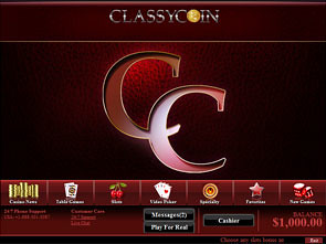 Classycoin Casino Lobby