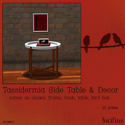 fucifino.tassidermia side table for Flux SL