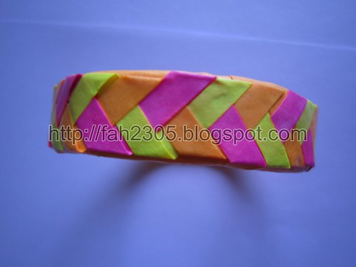 Handmade Paper Braid Bangle 2 by fah2305