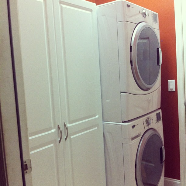 new laundry room storage! This mama is happy!