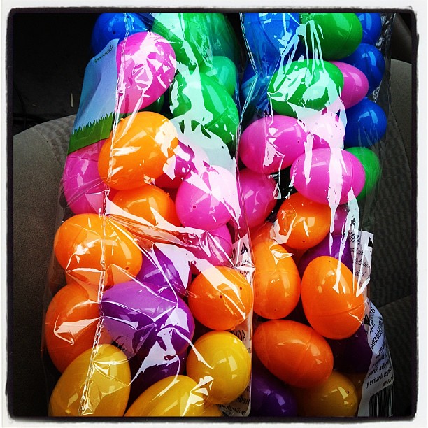 Lots of eggs for our youth group egg hunt in a couple weeks!