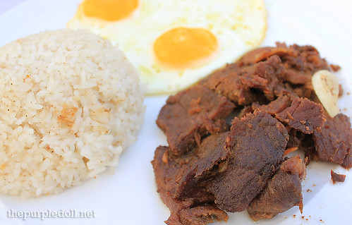 Filipino Breakfast Beef Tapa, Garlic Rice and Fried Eggs