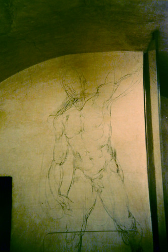 Michelangelo Buonarroti's Sketch, Cappelle Medicee, Sacrestia Nuova, San Lorenzo, Firenze _ 0294 _ 500